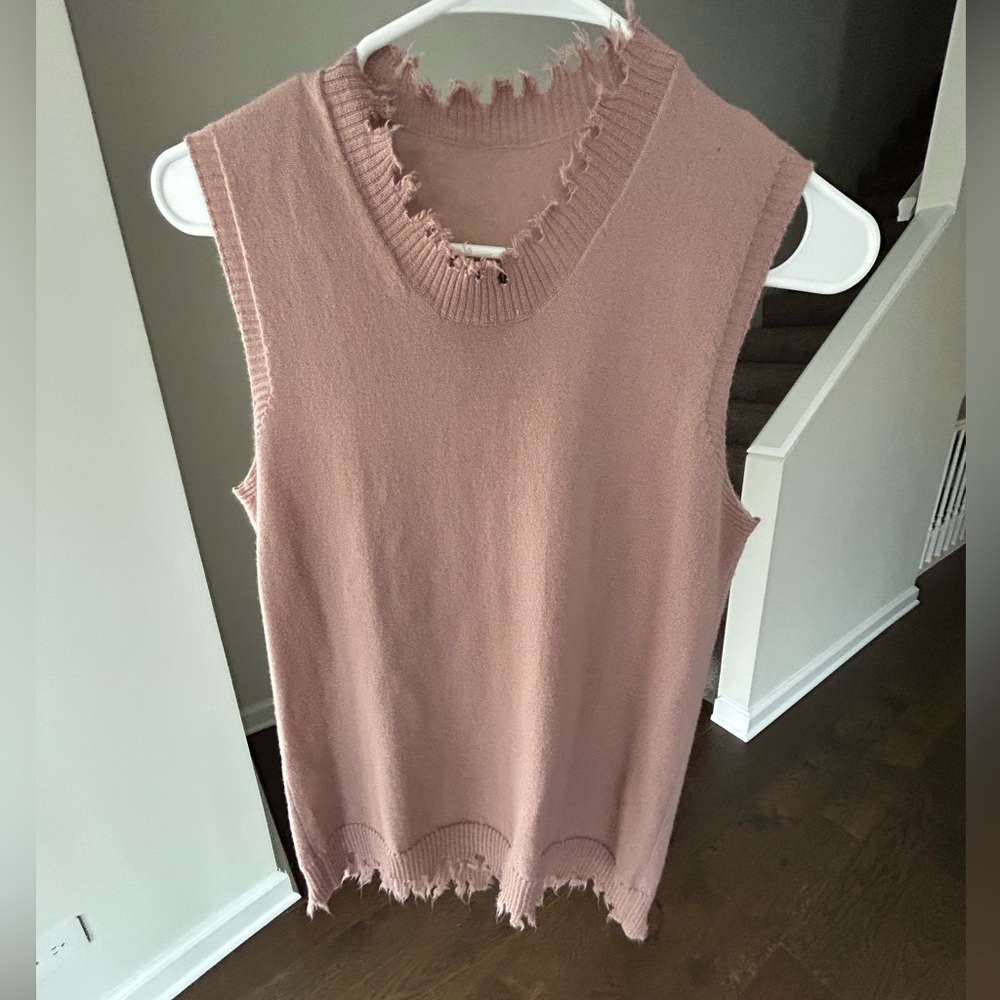 Uma Wang dusty pink cashmere top size S